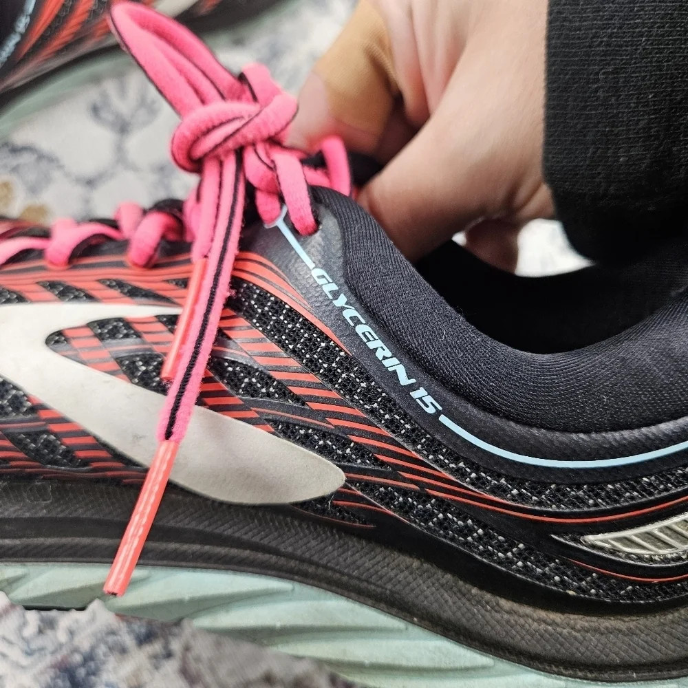 Brooks Glycerin 15 Running Shoes Super DNA Black Pink 1202471B099 US 9 - Picture 9 of 12